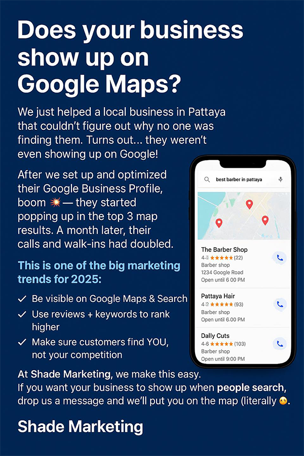 Shade Marketing google ranking banner